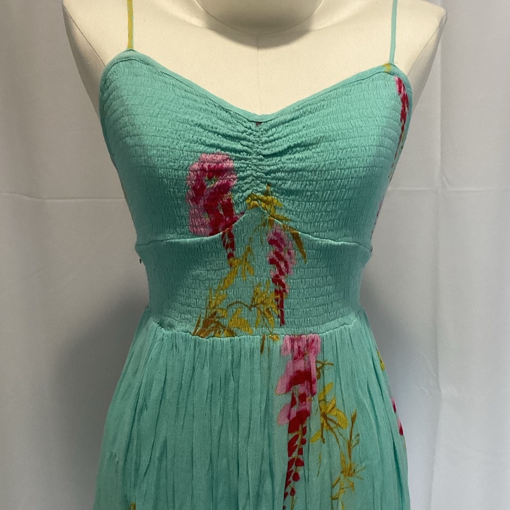 591. Free People Pastel Smocked Sundress Floral Print NWOT Size Large - Picture 3 of 14